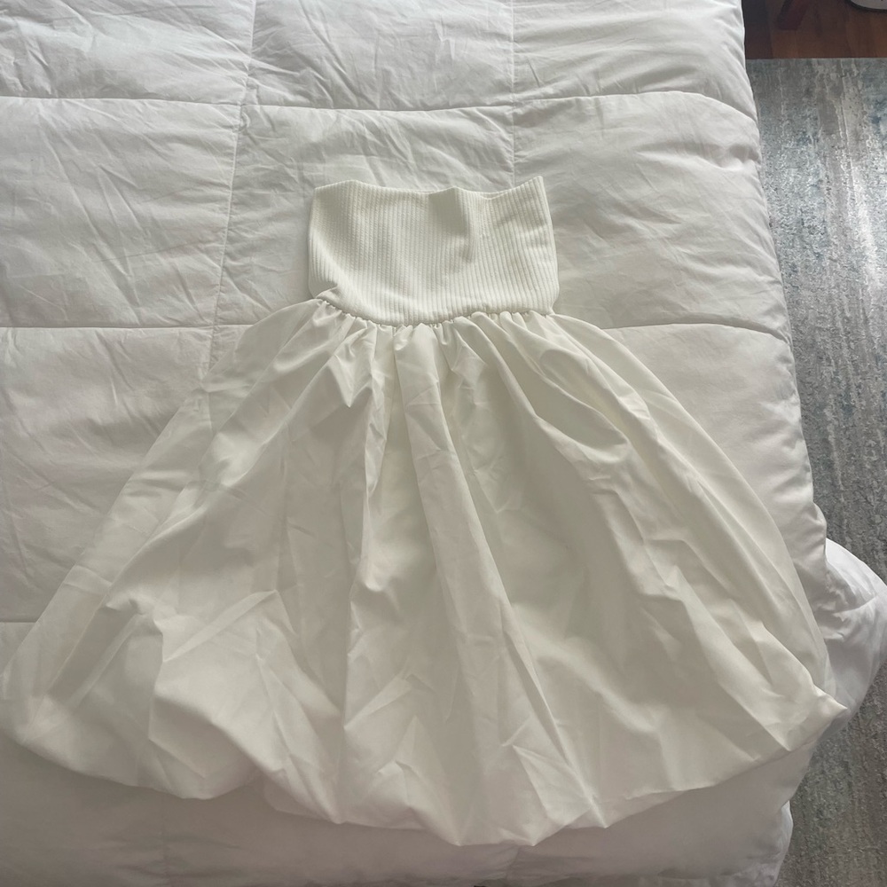 White bubble dress